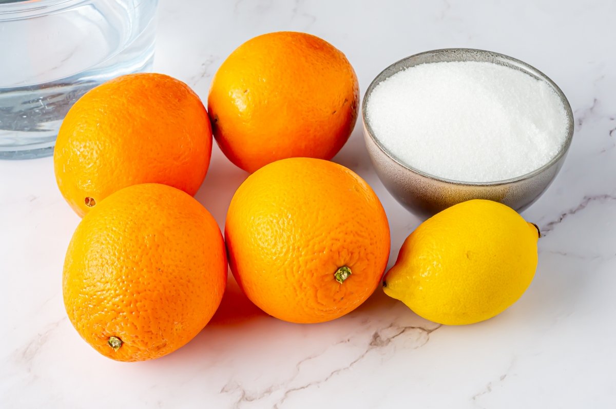 Ingredientes de la mermelada de naranja *